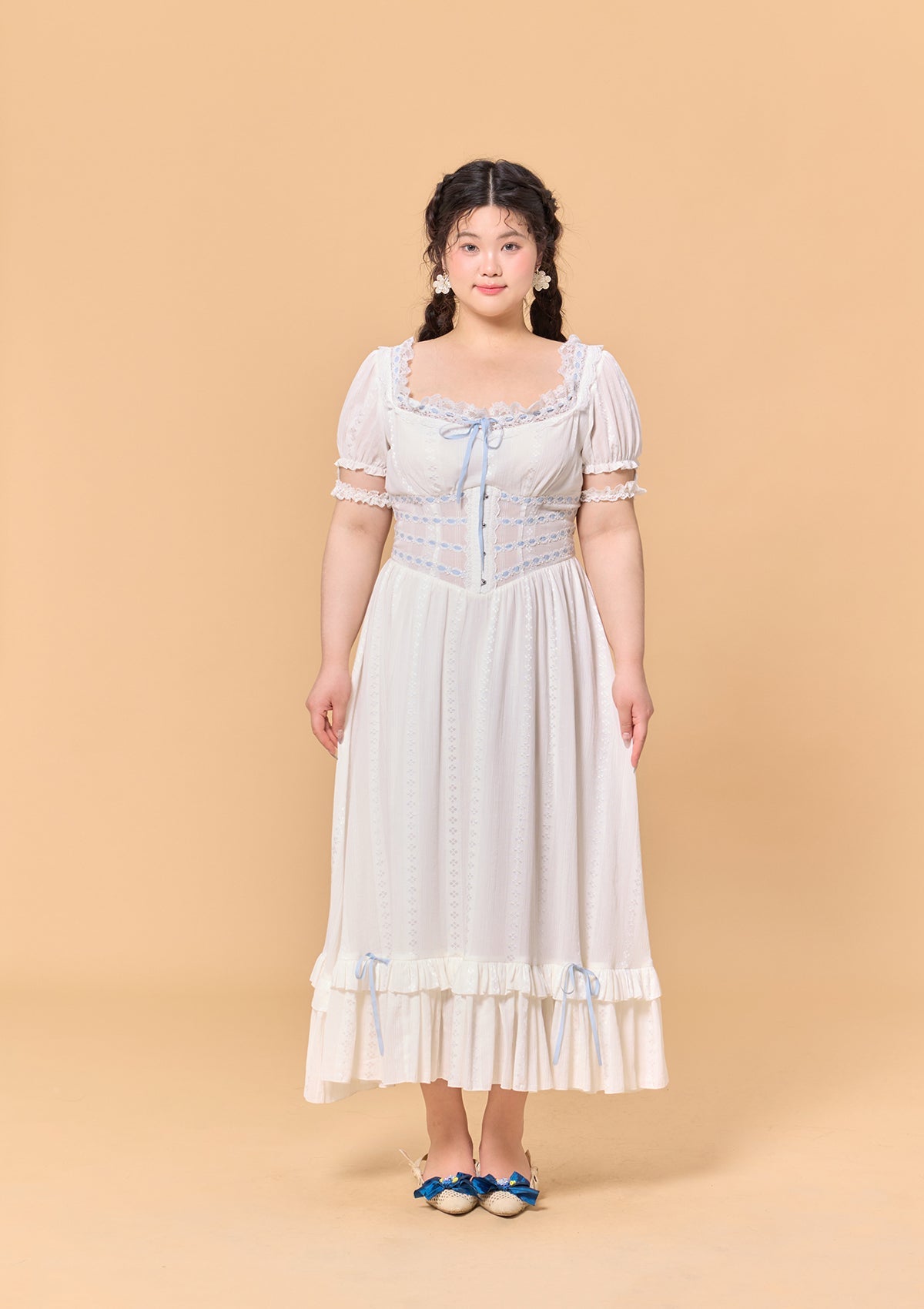 Curve & Plus Dear White Pages Dress