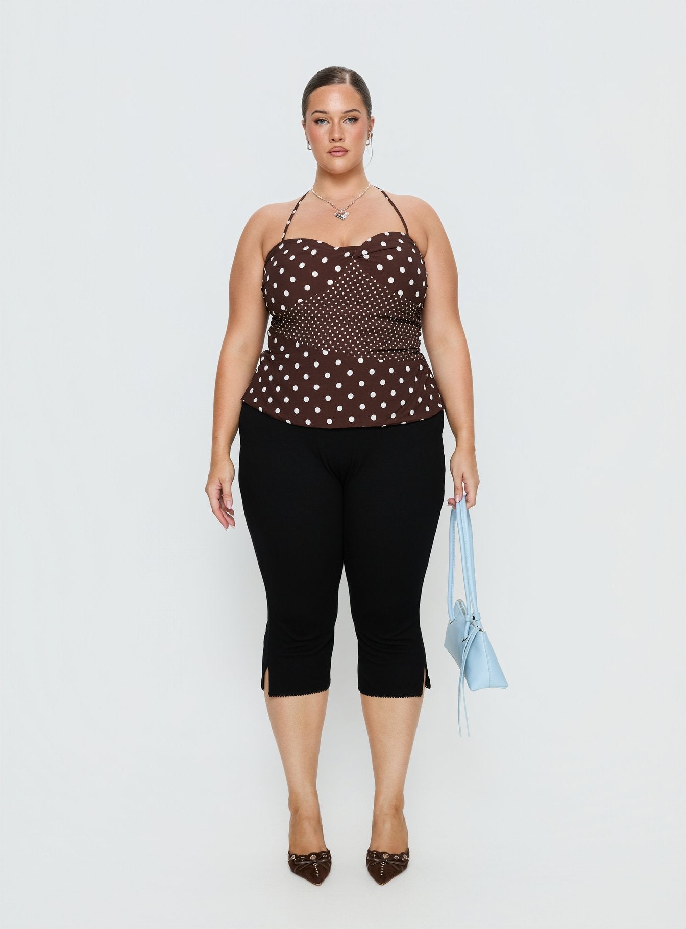Baseline Rib Capri Pants Black Curve