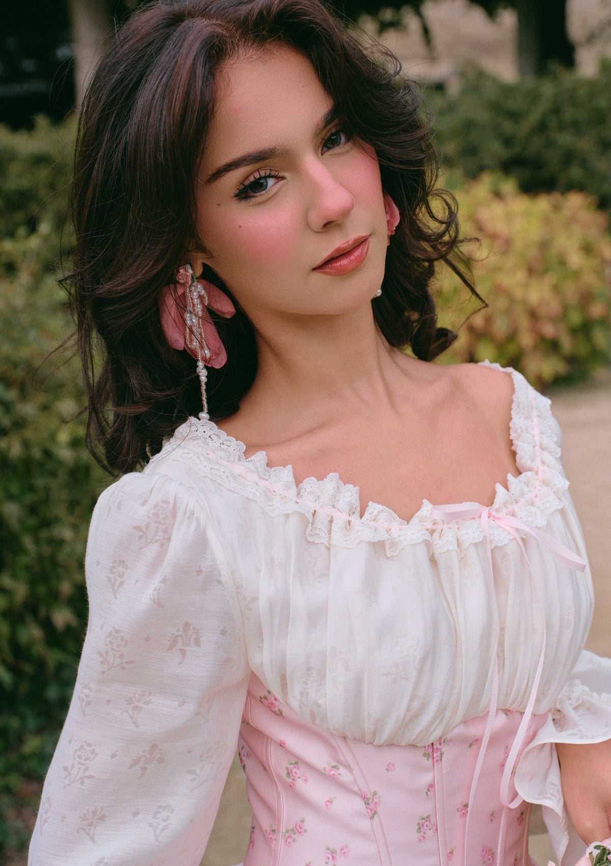 (US Exclusive)Rose Movement Corset Dress
