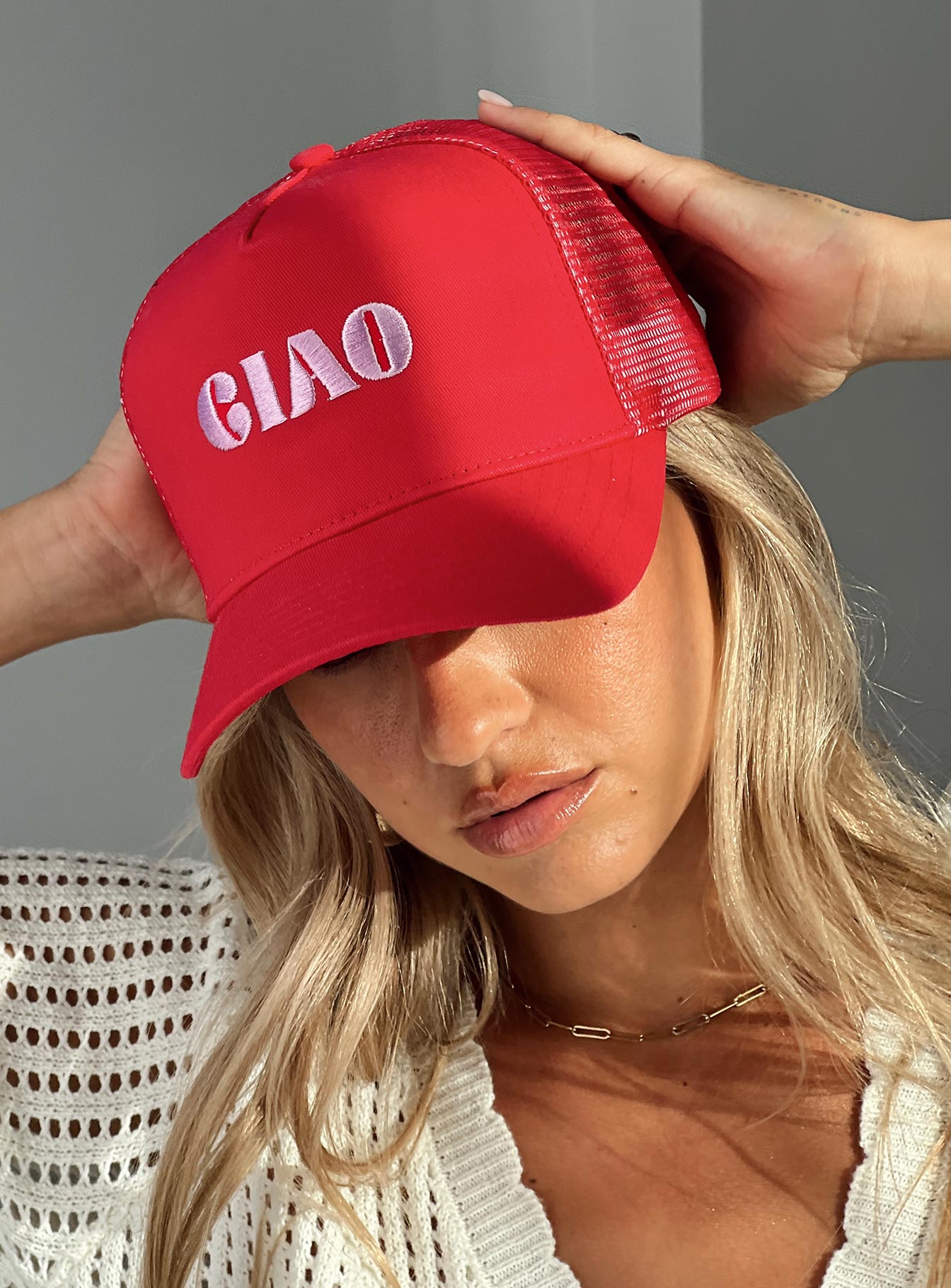 Ciao Trucker Hat Red/Pink