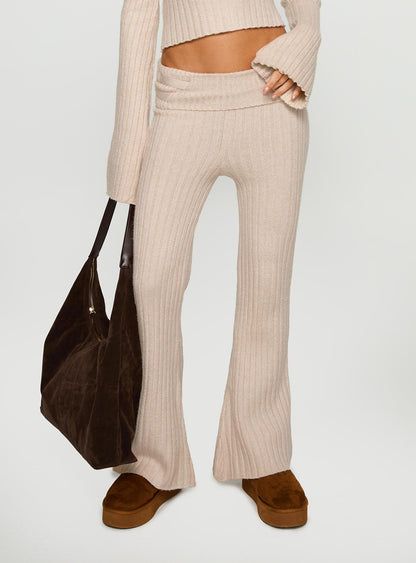 With Purpose Knit Pants Beige
