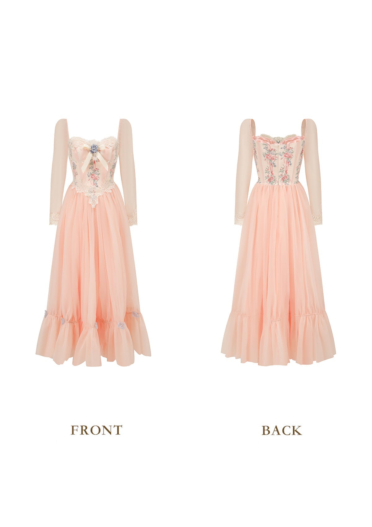 （US Exclusive）Annalise Long Sleeve Corset Dress