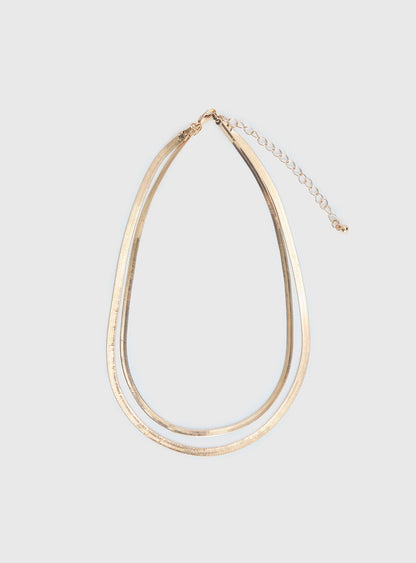 Follow Emotions Layered Necklace Gold