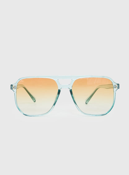 Ceranova Aviator Sunglasses Clear / Orange
