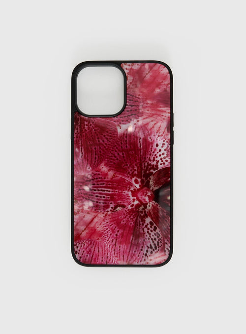 Hibiscus Haven iPhone Case Red Floral