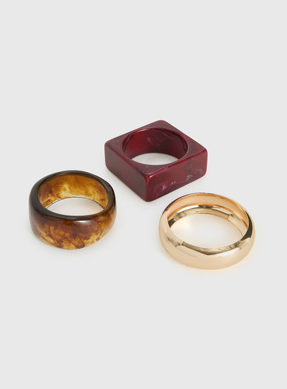 Need My Love Resin Cuff Set Multi