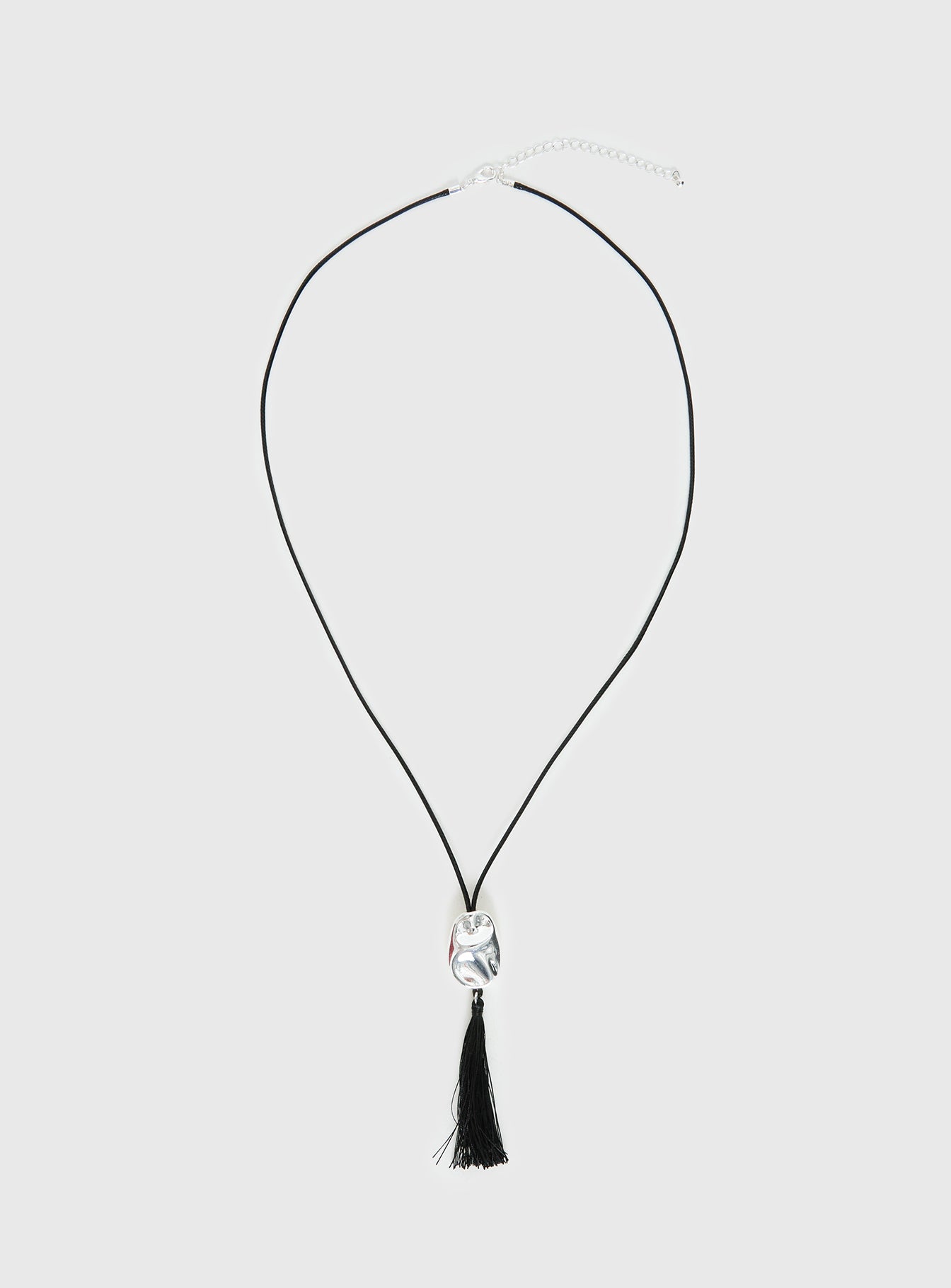 Melara Longline Tassel Necklace Black