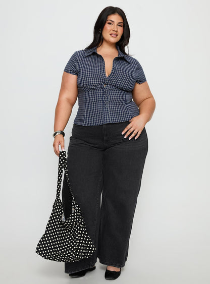 Serenitia Mid Rise Relaxed Jeans Washed Black Curve