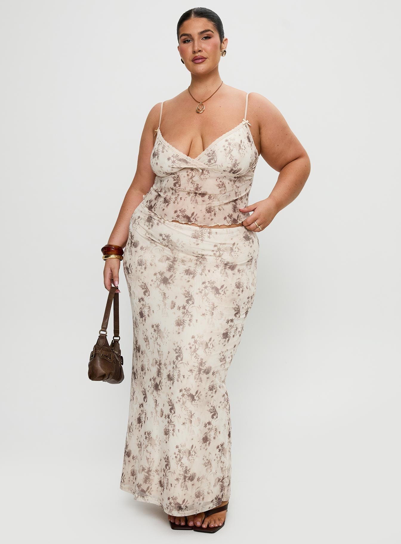 Shepherd Maxi Skirt Floral Multi Curve