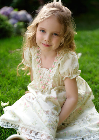 Toddler Girl Garden Tea Party Corset Dress