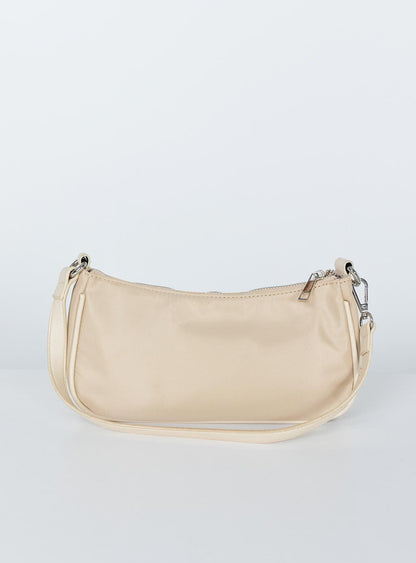 Peta & Jain Piper Bag Beige Nylon Silver Hardware