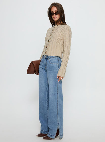 Dog Days Mid Rise Straight Leg Jeans Light Blue Wash