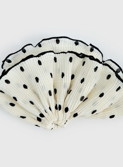 Greatest Gift Scrunchie White Polka Dot
