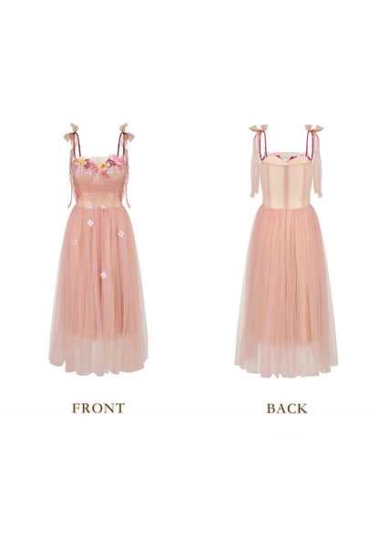 Fluttering Ribbon Dance Corset Dress