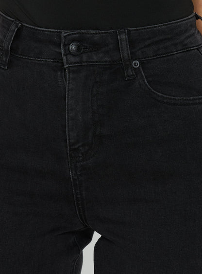 Thearlie High Rise Flared Jeans Washed Black