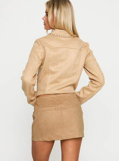 Willoughby Mini Skirt Beige