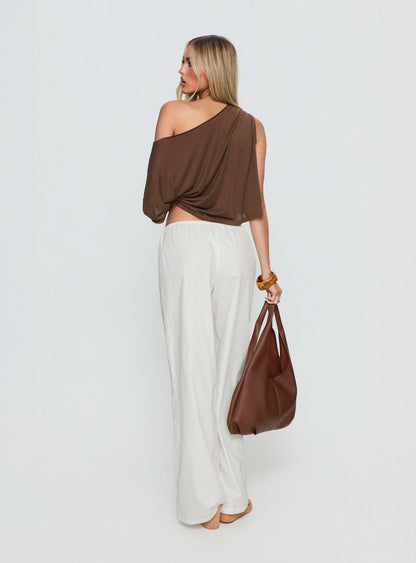 Lucky Spirit Lace Straight Leg Pant White