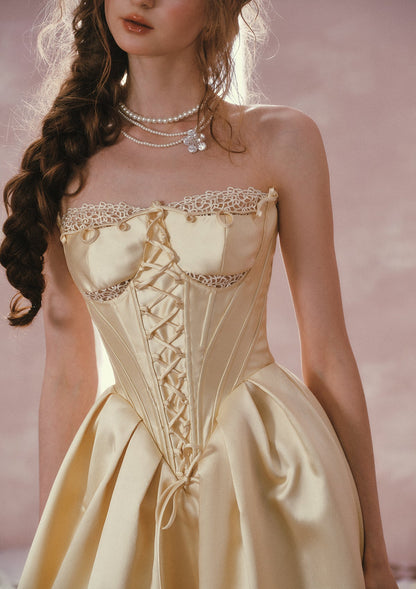 （US Exclusive）Belle's Gilded Corset Dress