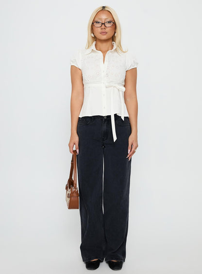 Maryanne Mid Rise Relaxed Jeans Washed Grey