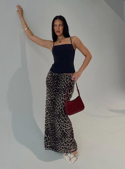 Ergo Maxi Skirt Leopard Tall