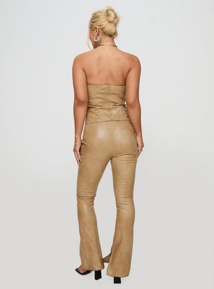 Roddie Lace Up Pants Brown