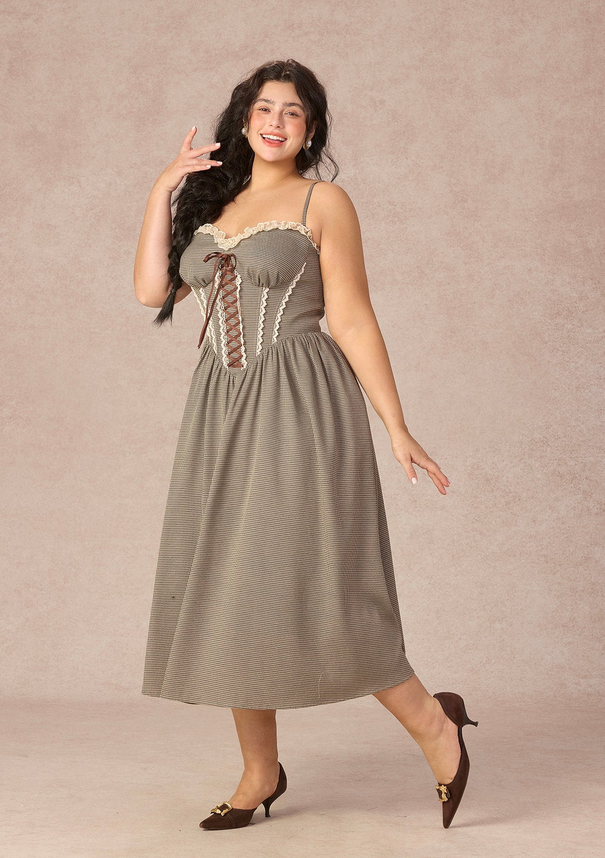 Curve&Plus Bear Date Dress（Long)