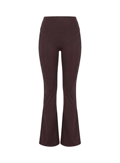 Energize Active Invisible Scrunch Flare Leggings Brown