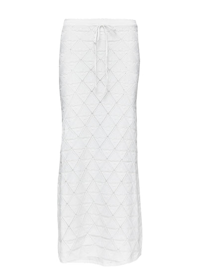 Giulia Knit Maxi Skirt White