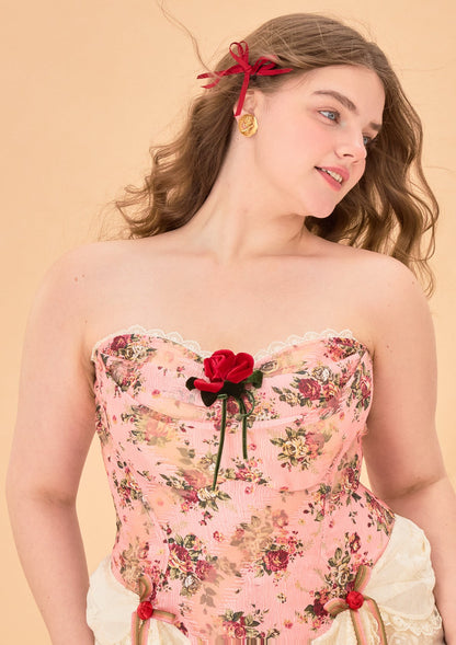 Curve & Plus Rose Sous La Lune Corset Dress